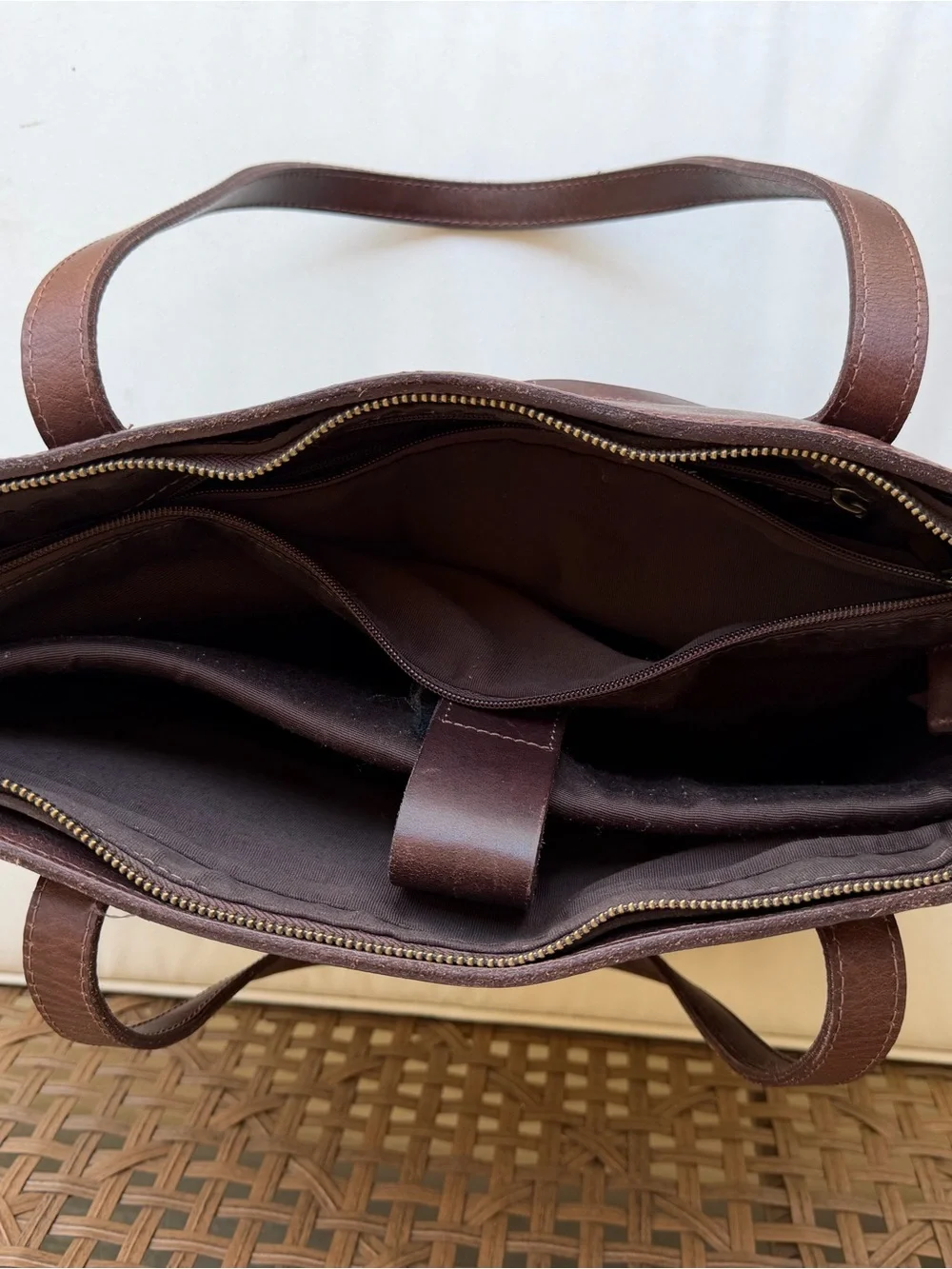 Brown Leather Tote Bag